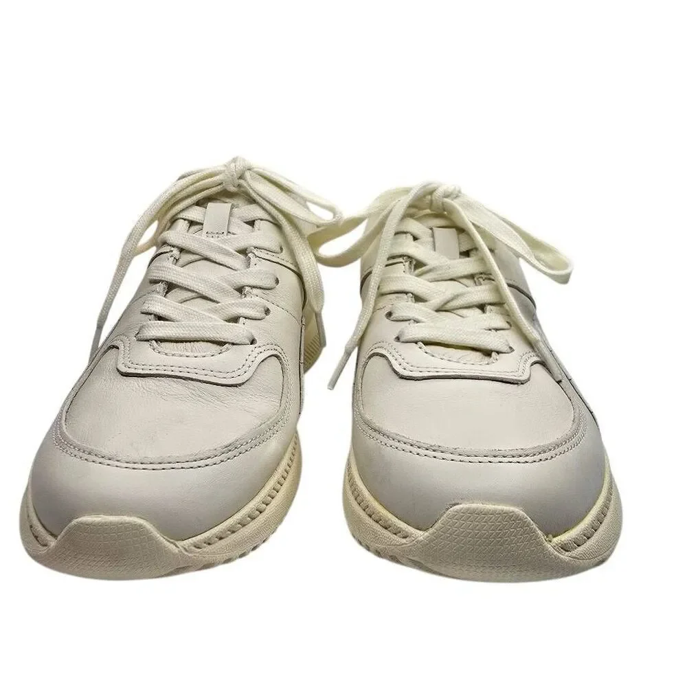 Everlane The O Trainer White Leather Lace up Sneakers Size 6